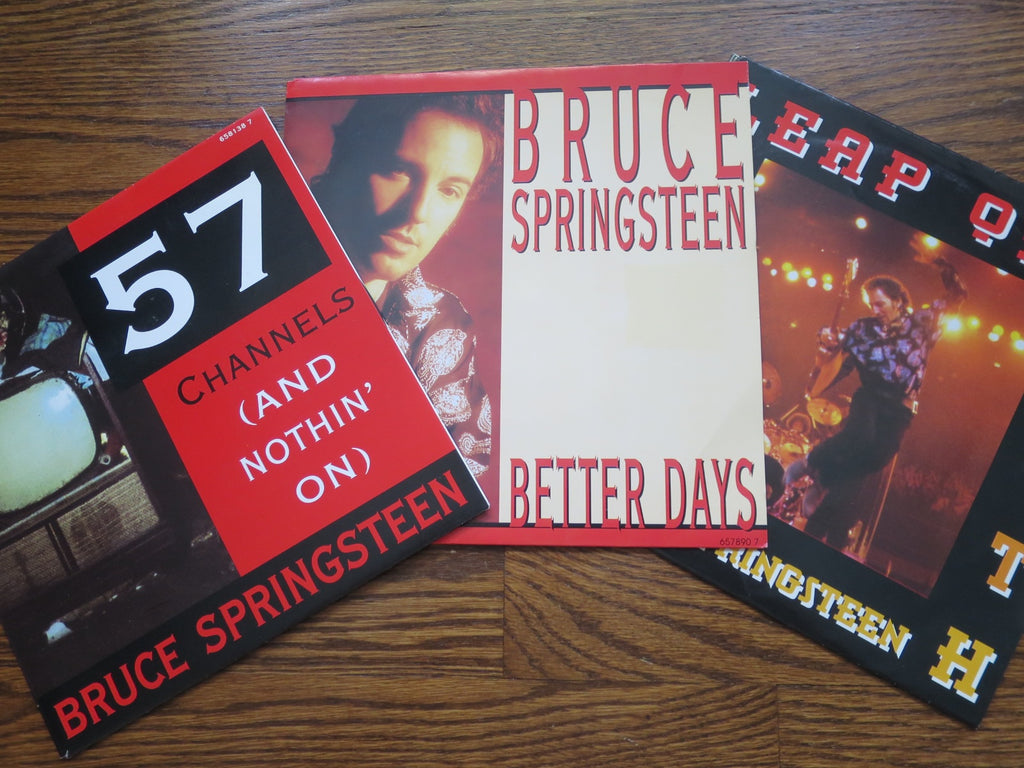 Bruce Springsteen - Three UK 7" singles - LP UK Vinyl Album Record Cover