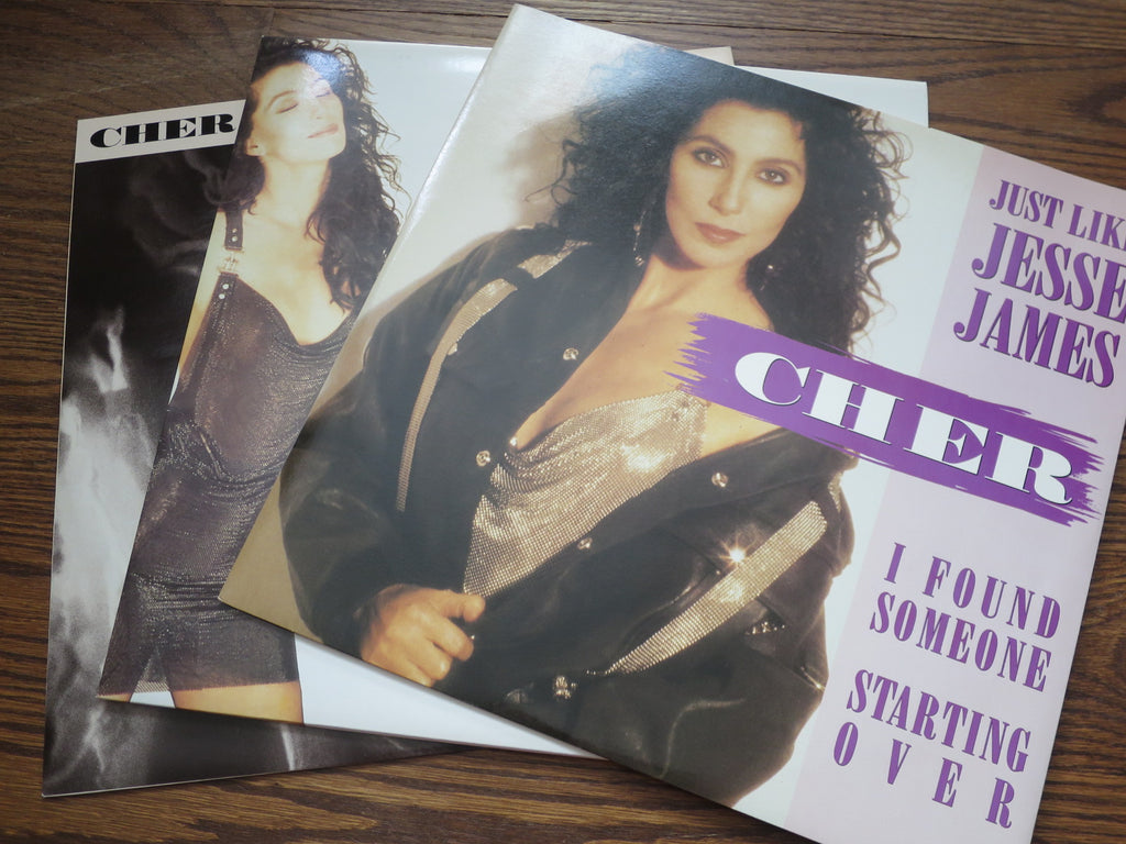 Cher - Three UK 12" singles - LP UK Vinyl Album Record Cover