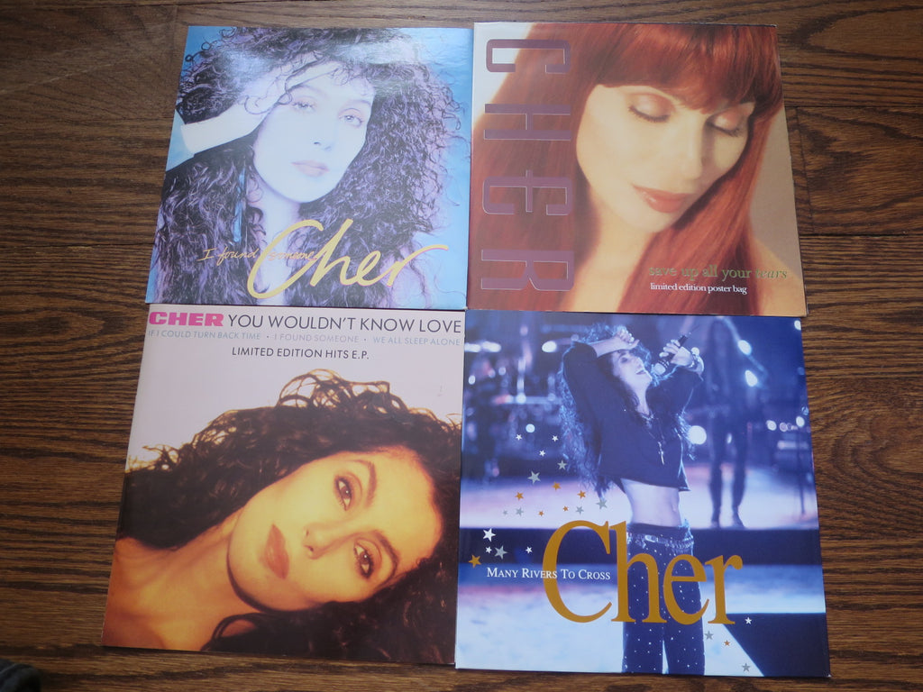 Cher - Four UK 7" Singles - LP UK Vinyl Album Record Cover