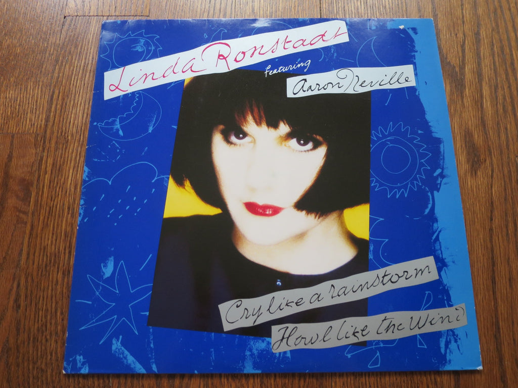 Linda Ronstadt featuring Aaron Neville - Cry Like A Rainstorm -Howl Like The Wind - LP UK Vinyl Album Record Cover
