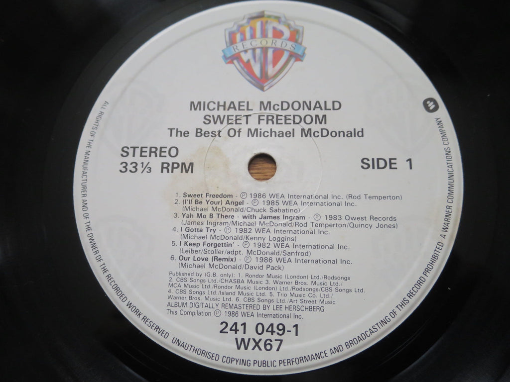 Michael McDonald - The Best Of Michael McDonald - LP UK Vinyl Album Record Label Closeup