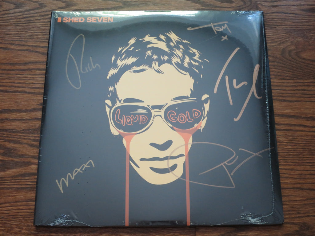 Shed Seven - Liquid Gold (signed) - LP UK Vinyl Album Record Cover