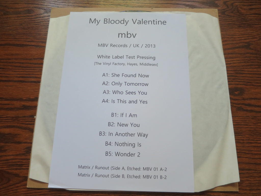 My Bloody Valentine - mbv (test pressing)