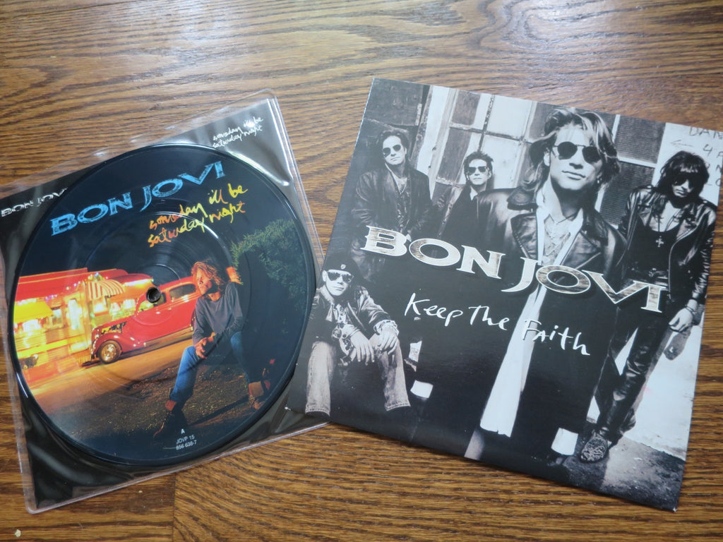 Bon Jovi - Four UK 7" singles - LP UK Vinyl Album Record Cover