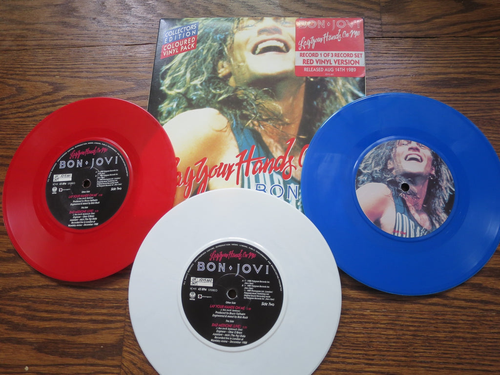 Bon Jovi - Five UK 7" singles - LP UK Vinyl Album Record Cover