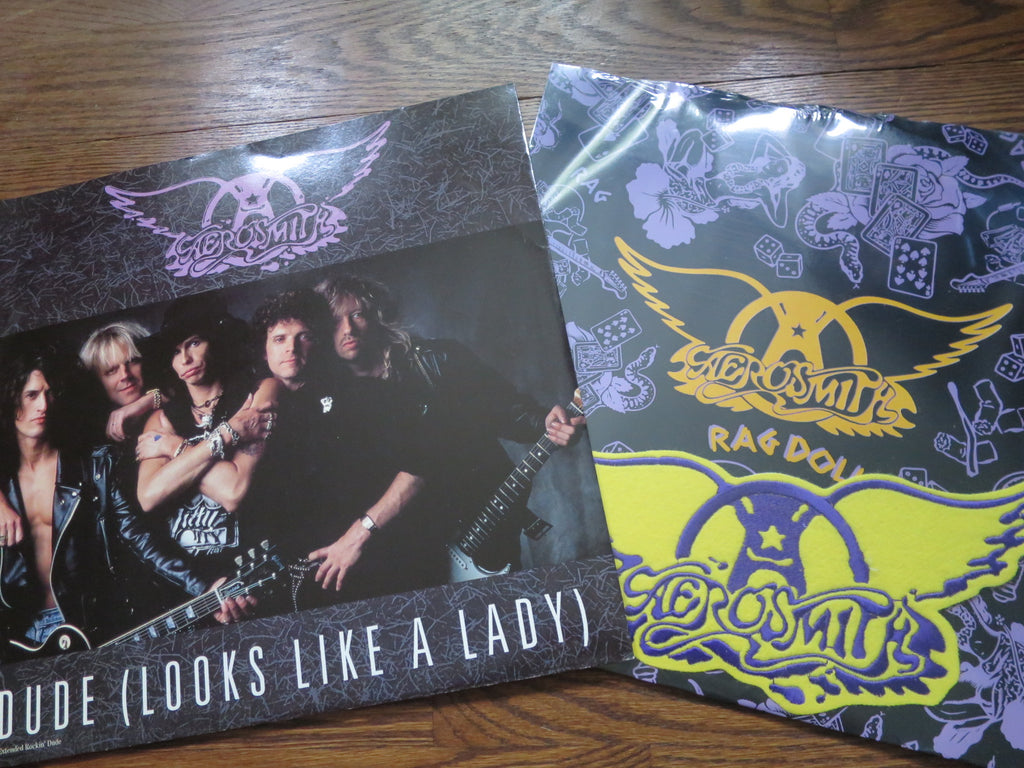 Aerosmith - Four UK 12" singles - LP UK Vinyl Album Record Cover