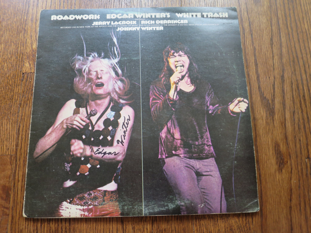 Edgar Winter's White Trash - Roadwork (signed) - LP UK Vinyl Album Record Cover