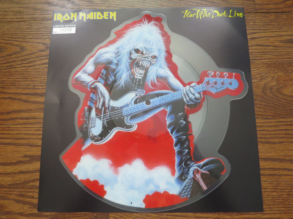 Iron Maiden - Fear Of The Dark Live shaped picture disc - LP UK Vinyl Album Record Cover