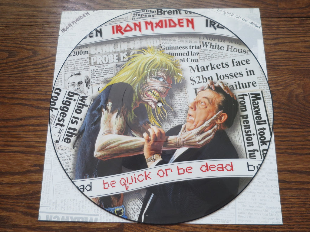 Iron Maiden - Be Quick Or Be Dead 12" picture disc - LP UK Vinyl Album Record Cover