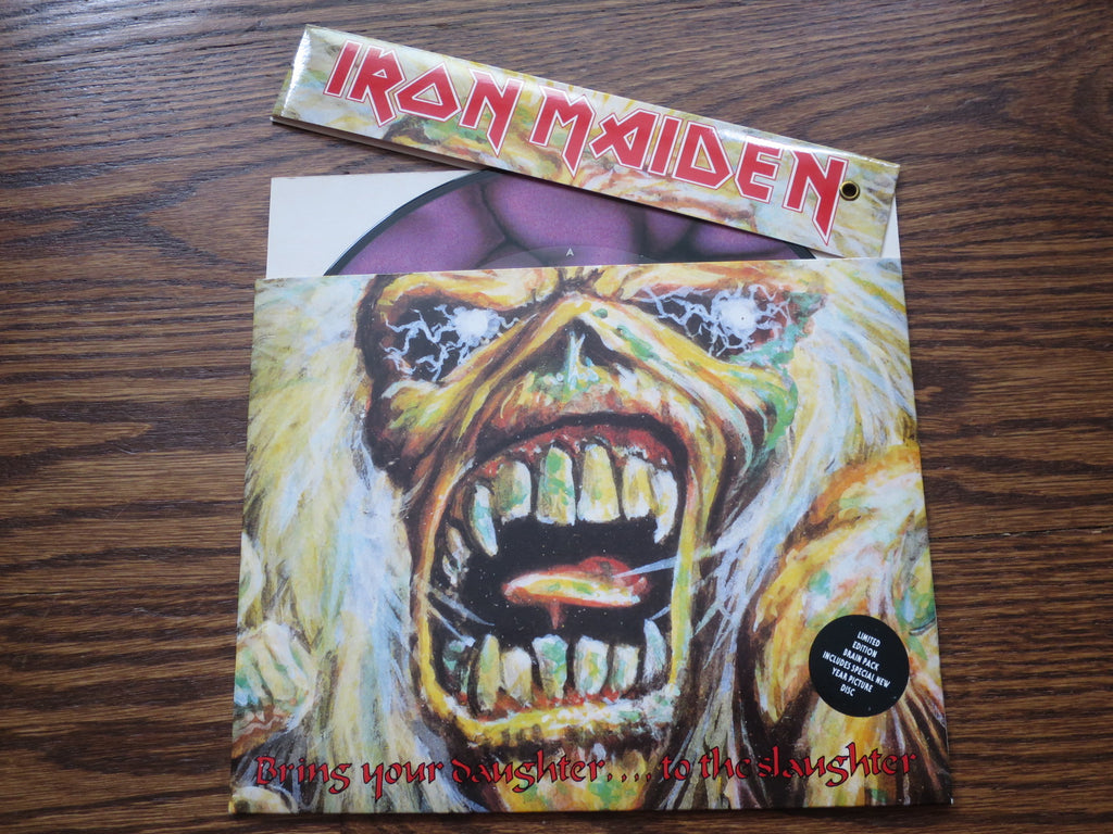 Iron Maiden - Bring Your Daughter... To The Slaughter 7" picture disc - LP UK Vinyl Album Record Cover