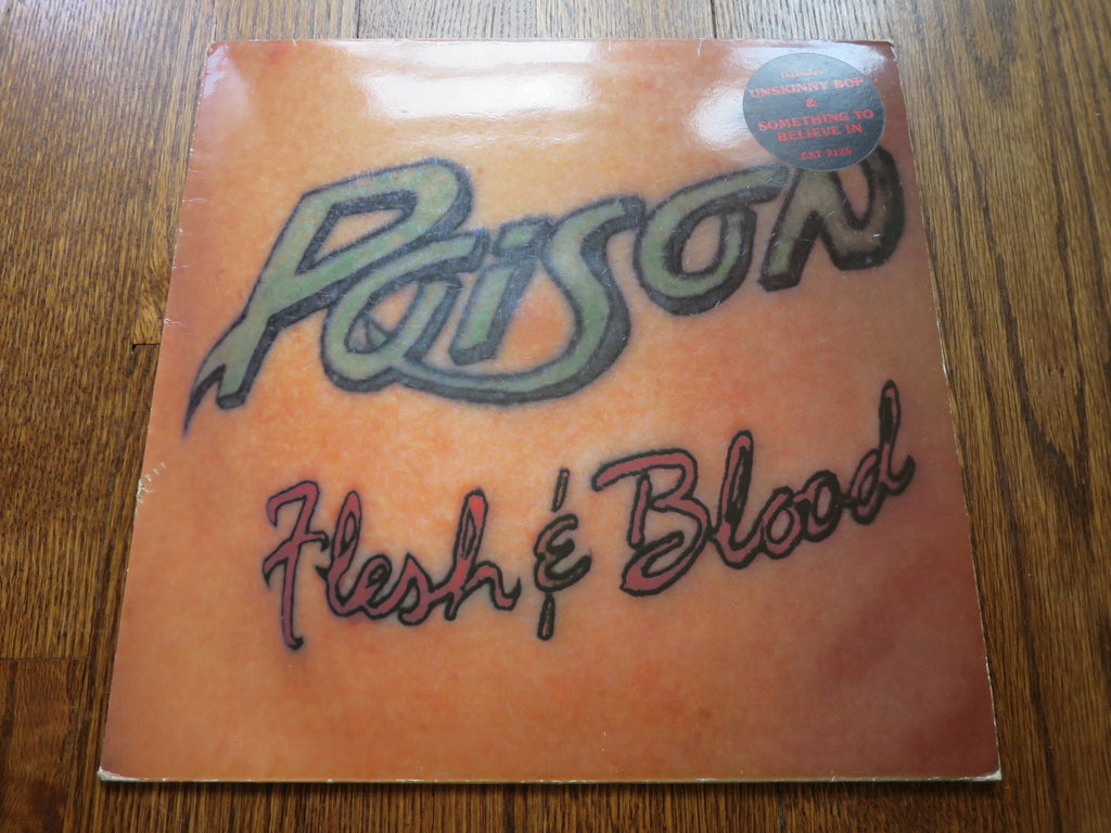 Poison - Flesh & Blood - LP UK Vinyl Album Record Cover