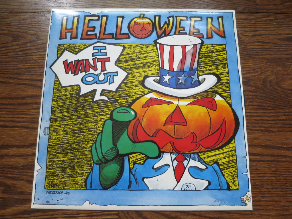 Helloween - I Want Out blue 12" - LP UK Vinyl Album Record Cover