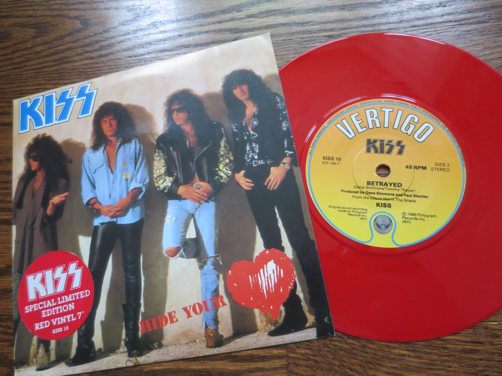 Kiss - Hide Your Heart & Unholy 7" singles - LP UK Vinyl Album Record Cover