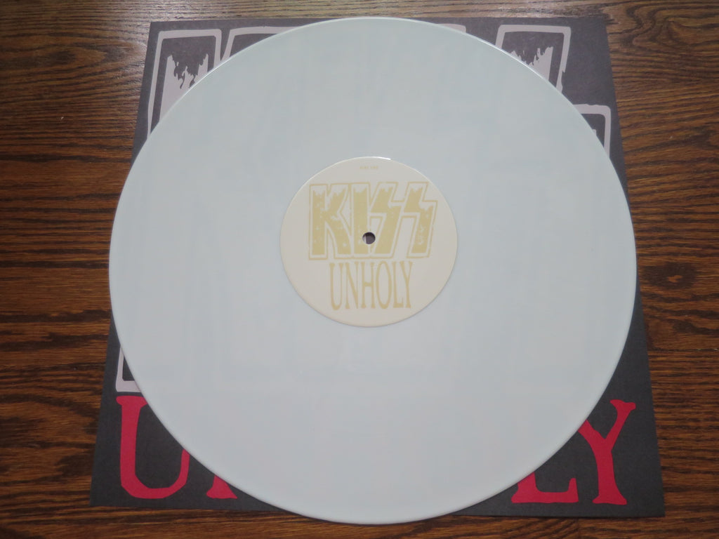 Kiss - Unholy white vinyl 12" - LP UK Vinyl Album Record Cover