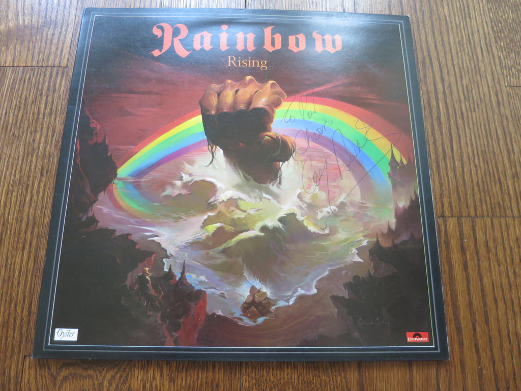 Rainbow - Rising (signed by Cozy Powell) - LP UK Vinyl Album Record Cover