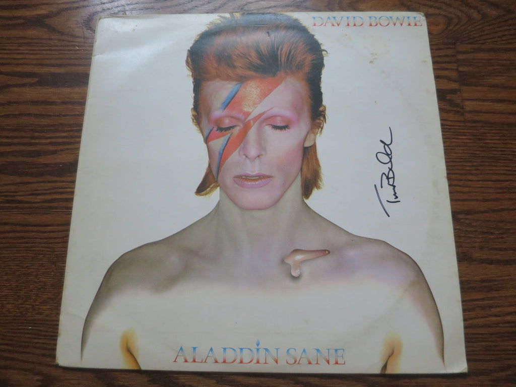 David Bowie - Aladdin Sane (signed by Trevor Bolder) - LP UK Vinyl Album Record Cover