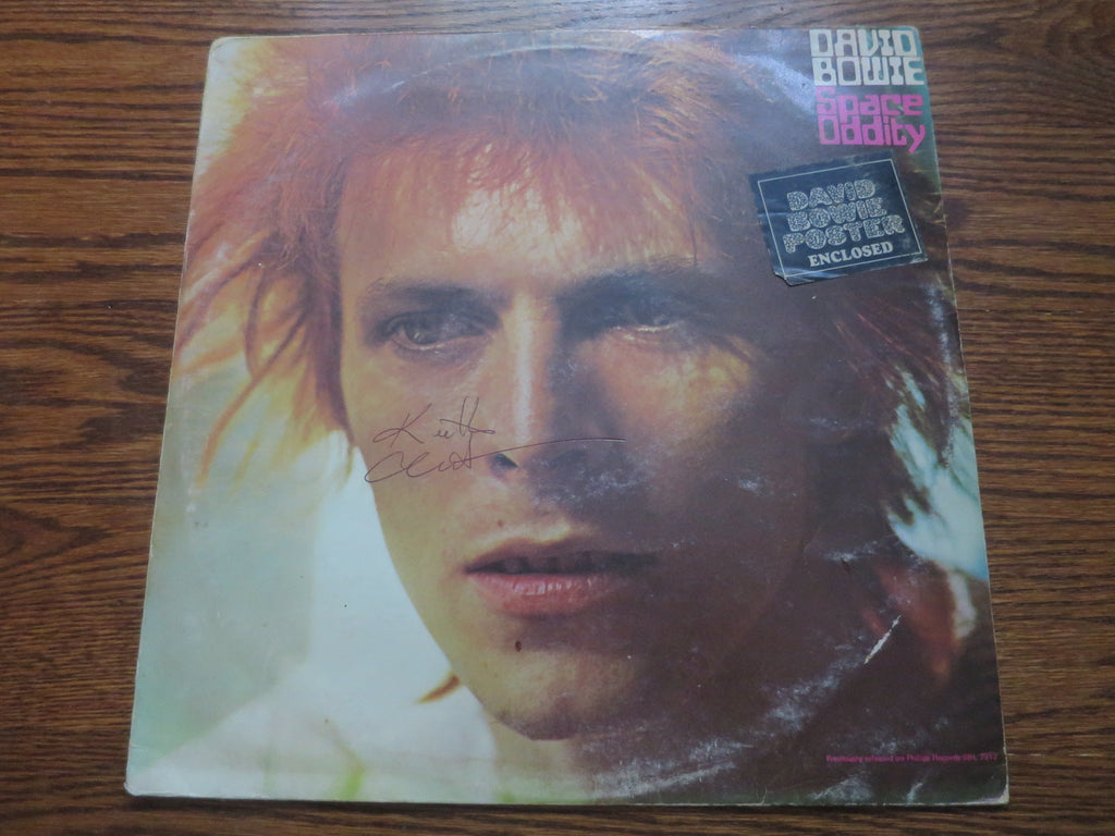 David Bowie - Space Oddity (signed by Keith Christmas) - LP UK Vinyl Album Record Cover