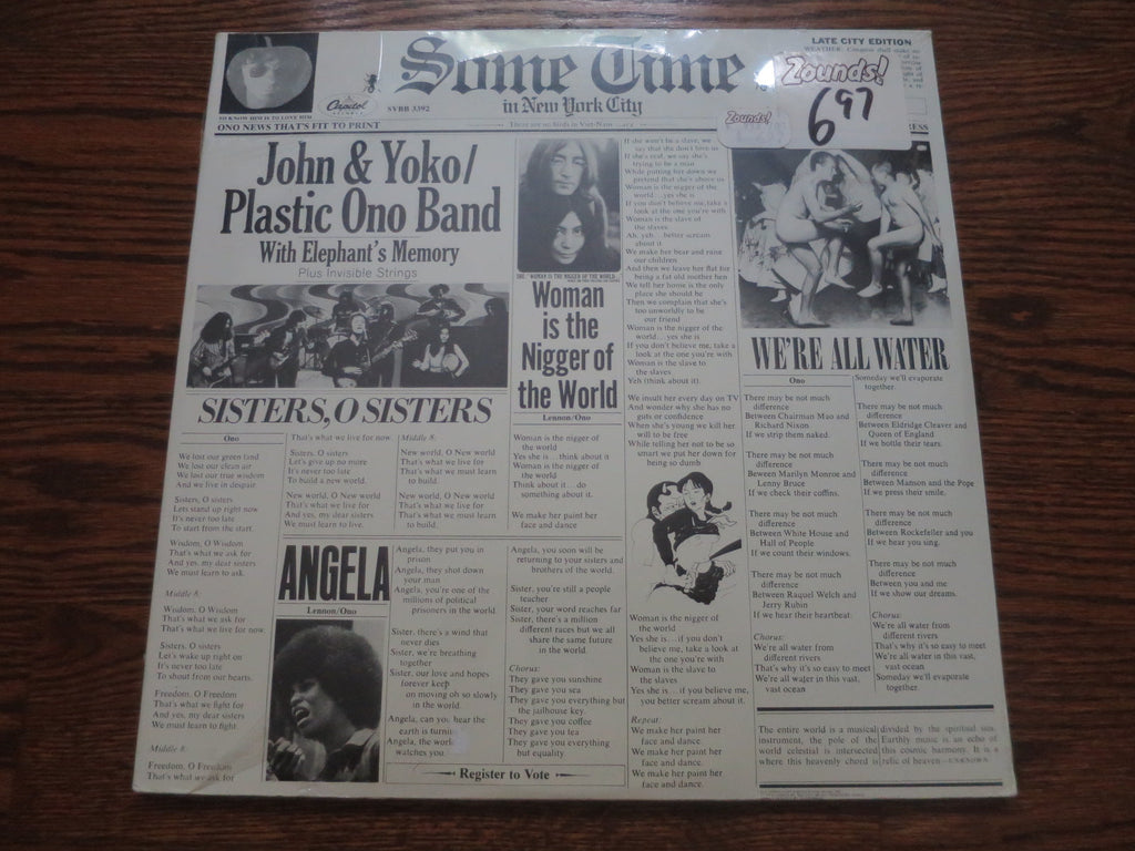 John & Yoko/Plastic Ono Band - Some Time in New York City - LP UK Vinyl Album Record Cover