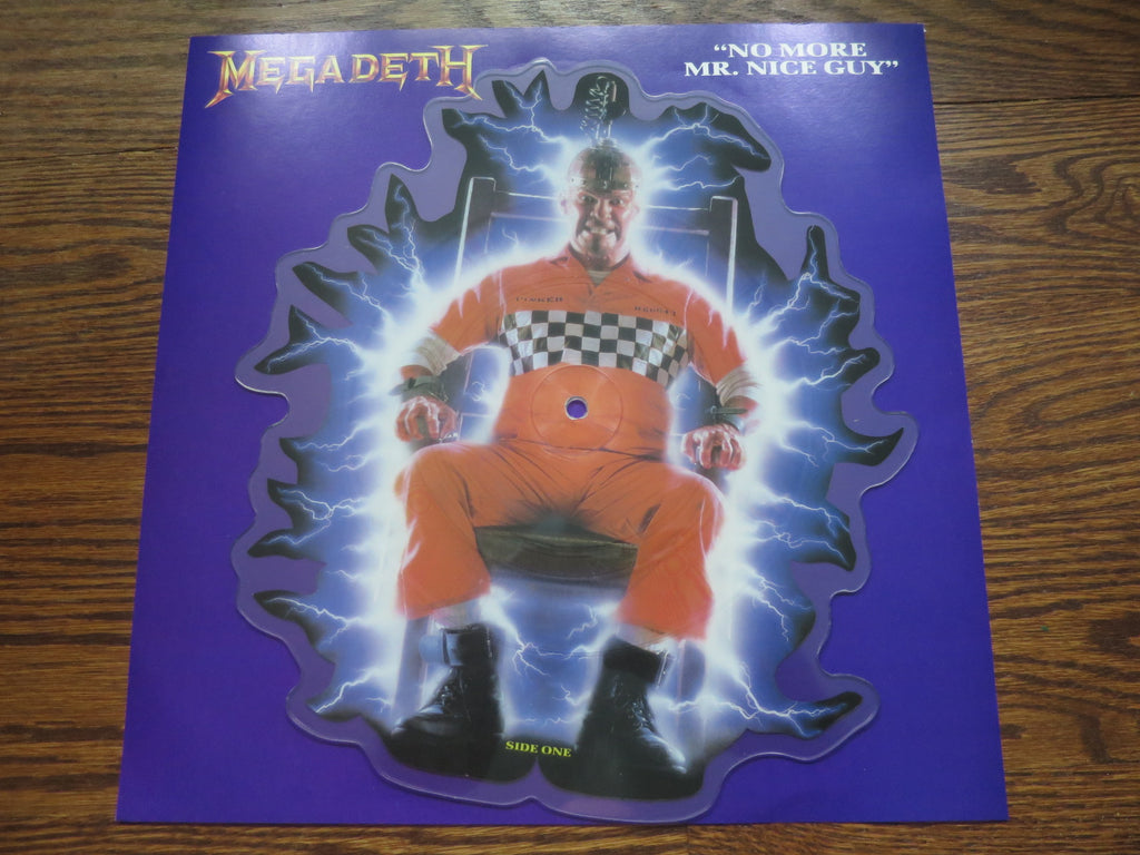 Megadeth - No More Mr. Nice Guy shaped 7" picture disc - LP UK Vinyl Album Record Cover