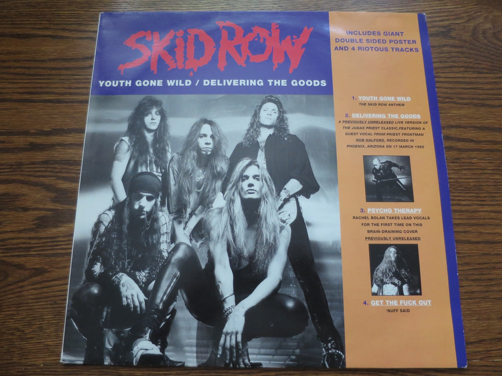 Skid Row - Youth Gone Wild / Delivering The Goods 12" - LP UK Vinyl Album Record Cover