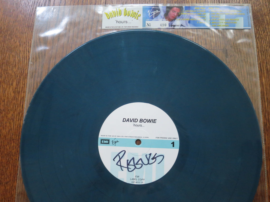 David Bowie - Hours... (signed by Reeves Gabrels) - LP UK Vinyl Album Record Cover