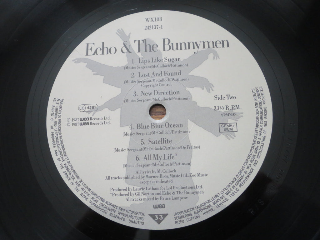 Echo & The Bunnymen - Echo & The Bunnymen - LP UK Vinyl Album Record Label Closeup