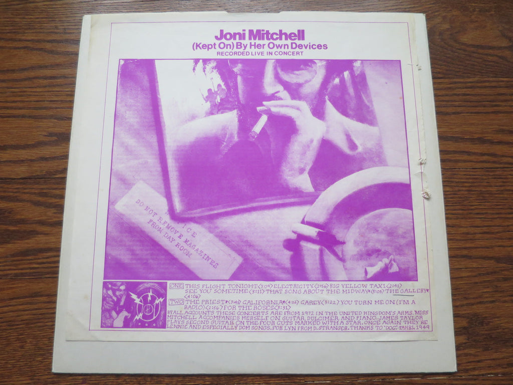 Joni Mitchell - (Kept On) By Her Own Devices - LP UK Vinyl Album Record Cover