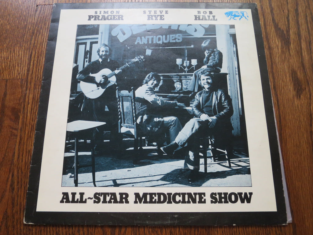 Simon Prager, Steve Rye & Bob Hall (Groundhogs) - All-Star Medicine Show (signed) - LP UK Vinyl Album Record Cover