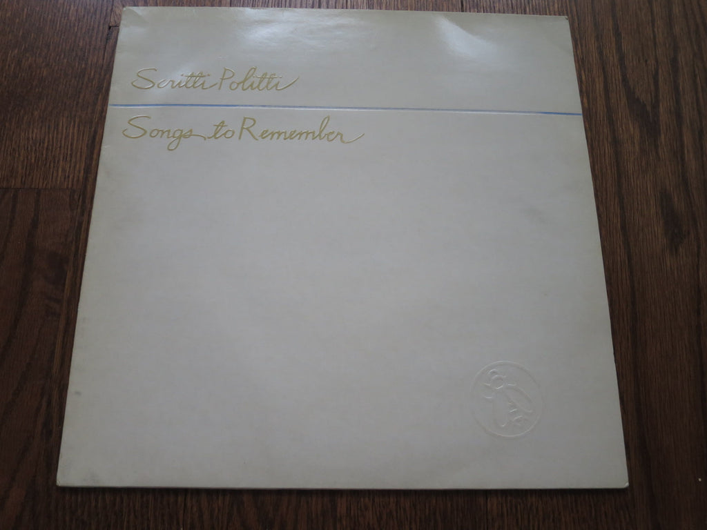 Scritti Politti - Songs To Remember 2two - LP UK Vinyl Album Record Cover