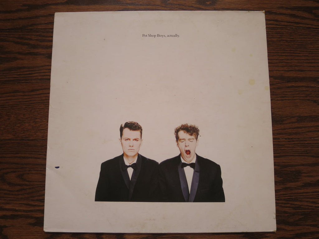 Pet Shop Boys - Actually 3three - LP UK Vinyl Album Record Cover
