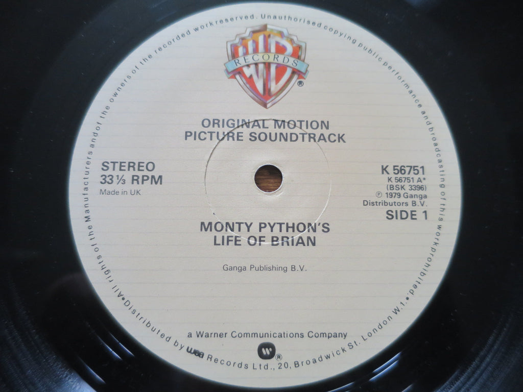 Life Of Brian - movie soundtrack - LP UK Vinyl Album Record Label Closeup