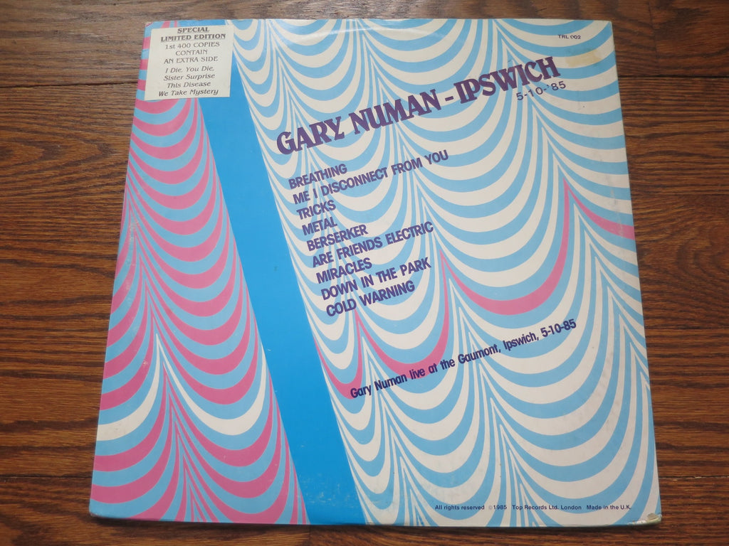 Gary Numan - Ipswich 5-10-85 - LP UK Vinyl Album Record Cover
