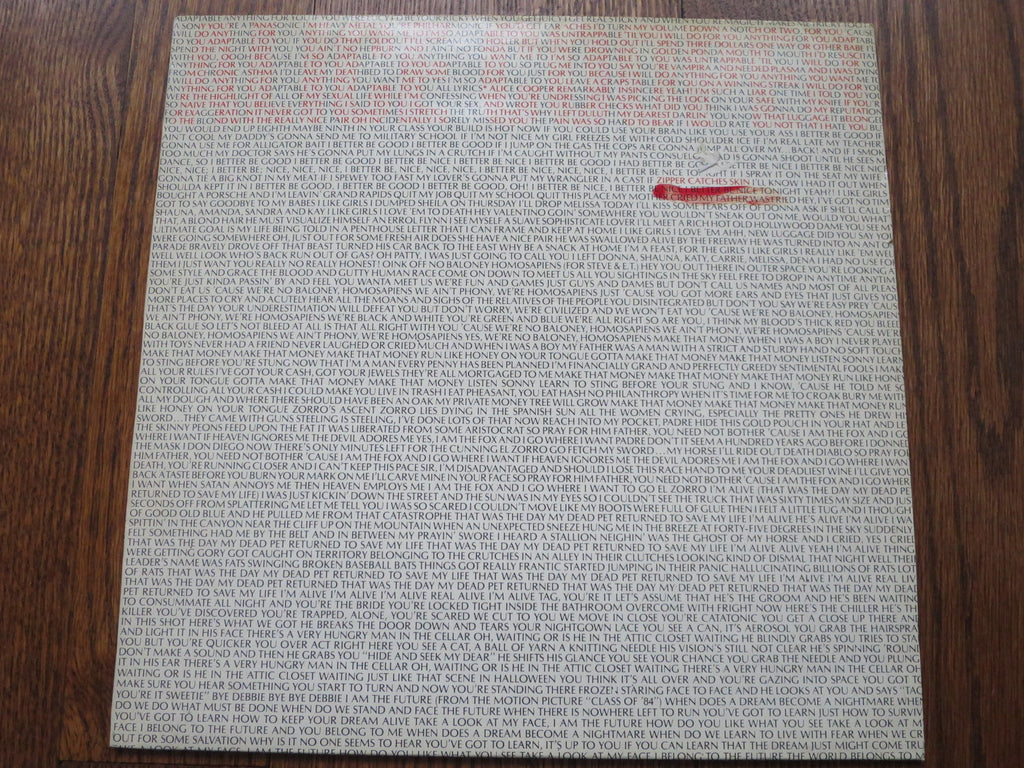 Alice Cooper - Zipper Catches Skin 2two - LP UK Vinyl Album Record Cover