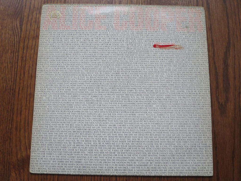 Alice Cooper - Zipper Catches Skin - LP UK Vinyl Album Record Cover