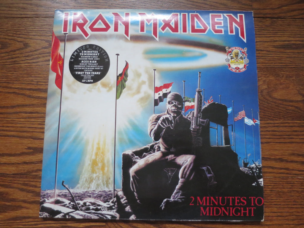 Iron Maiden - 2 Minutes To Midnight/Aces High - LP UK Vinyl Album Record Cover