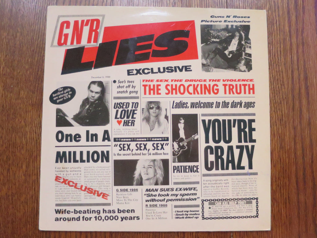 Guns N' Roses - Lies - LP UK Vinyl Album Record Cover