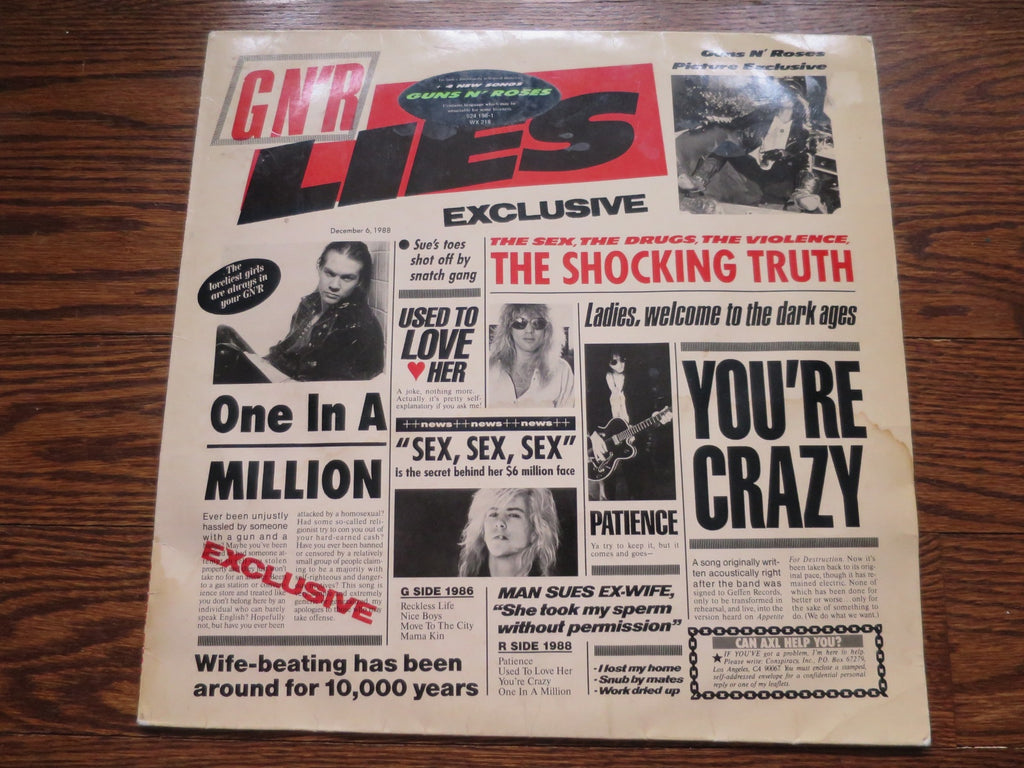 Guns N' Roses - Lies - LP UK Vinyl Album Record Cover