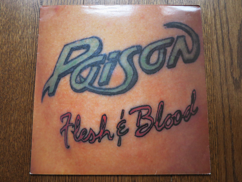 Poison - Flesh and Blood - LP UK Vinyl Album Record Cover