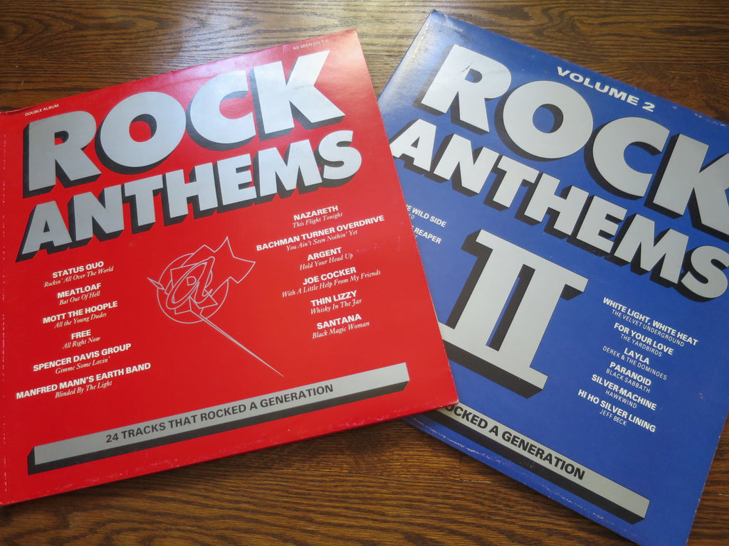 Various Artists - Rock Anthems volumes I and II - LP UK Vinyl Album Record Cover