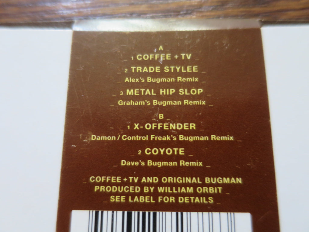 Blur - Coffee + TV 12" - LP UK Vinyl Album Record Label Closeup