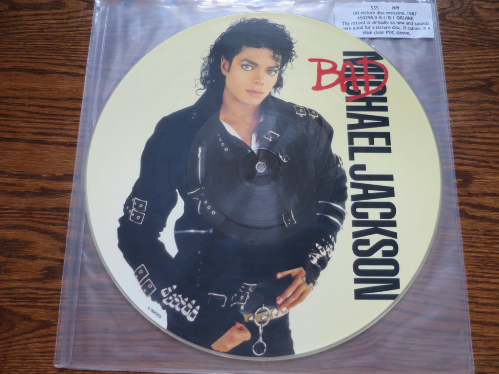 Michael Jackson - Bad picture disc - LP UK Vinyl Album Record Cover