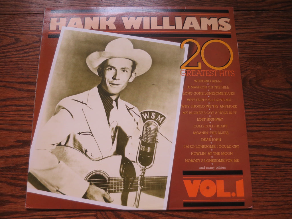 Hank Williams - 20 Greatest Hits Vol I & II - LP UK Vinyl Album Record Cover