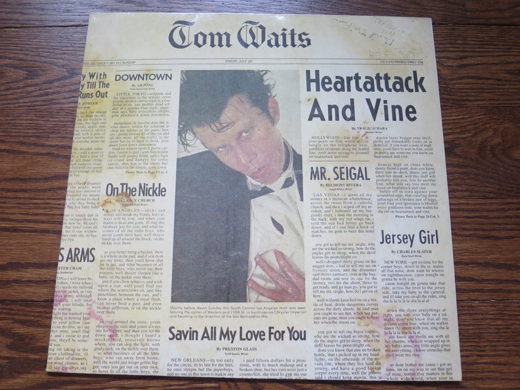 Tom Waits - Heartattack and Vine 2two - LP UK Vinyl Album Record Cover