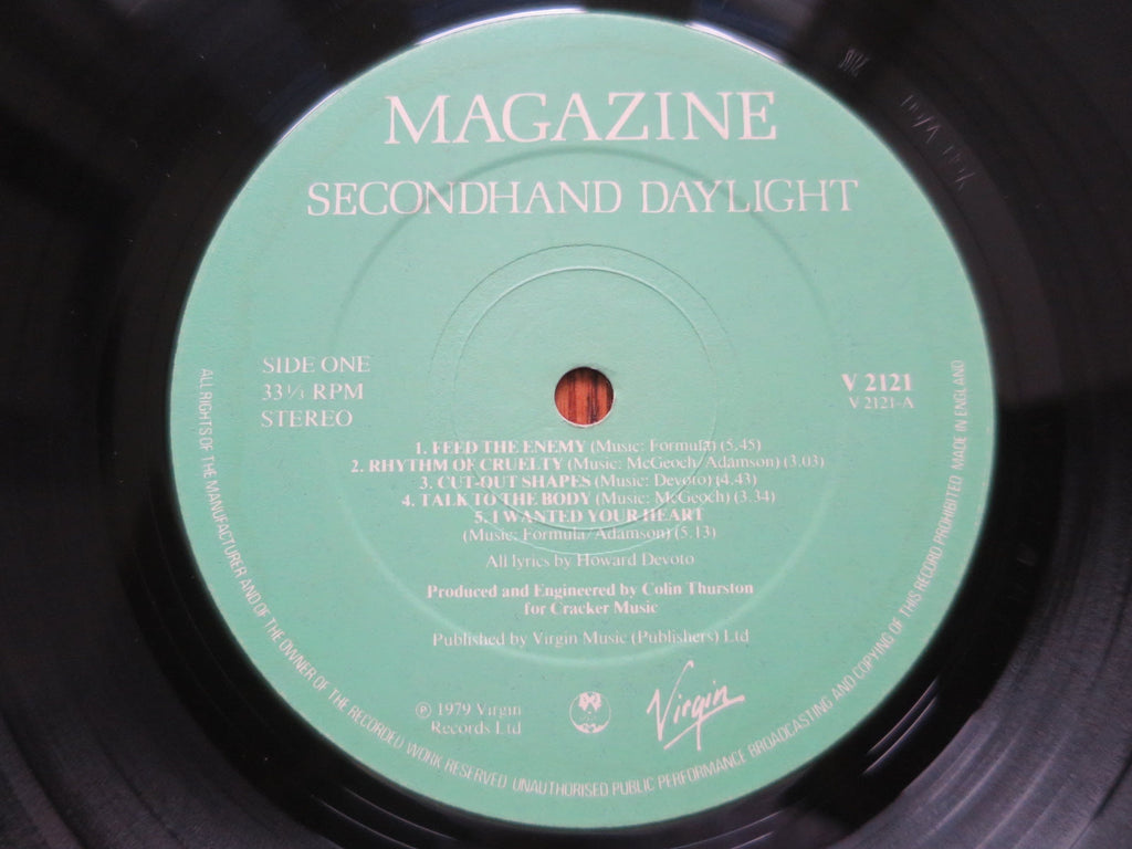 Magazine - Secondhand Daylight - LP UK Vinyl Album Record Label Closeup