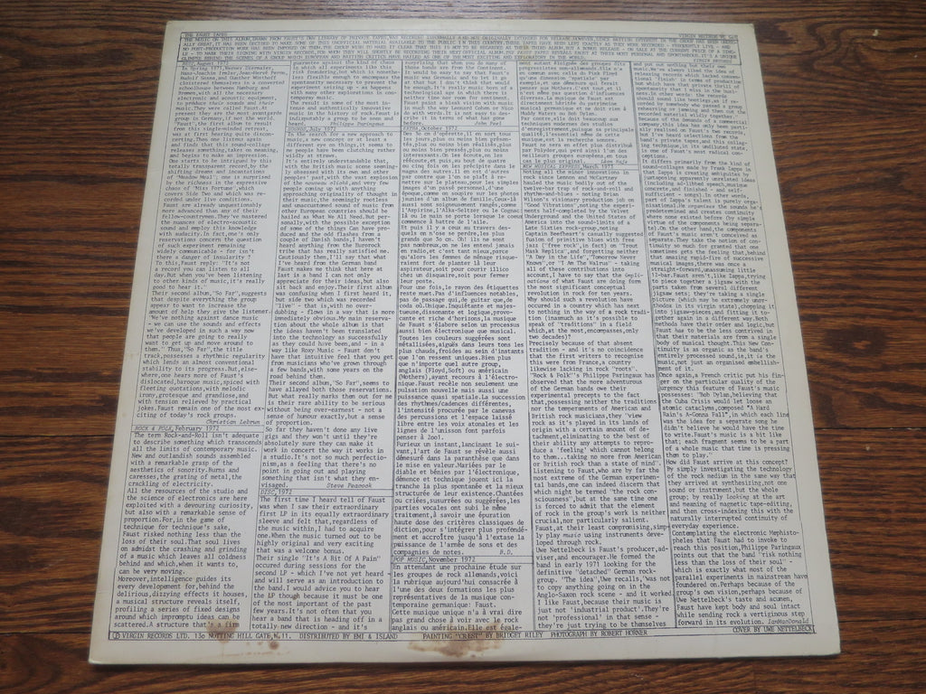 Faust - The Faust Tapes - LP UK Vinyl Album Record Cover