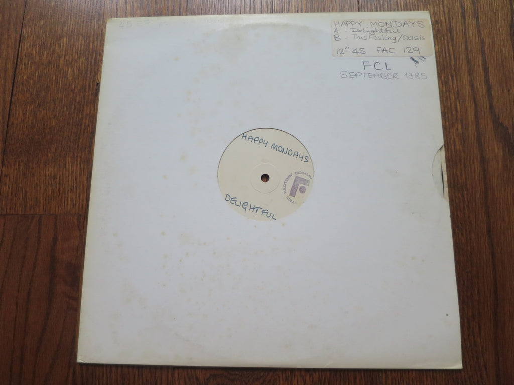 Happy Mondays - Delightful 12" white label/test pressing - LP UK Vinyl Album Record Cover
