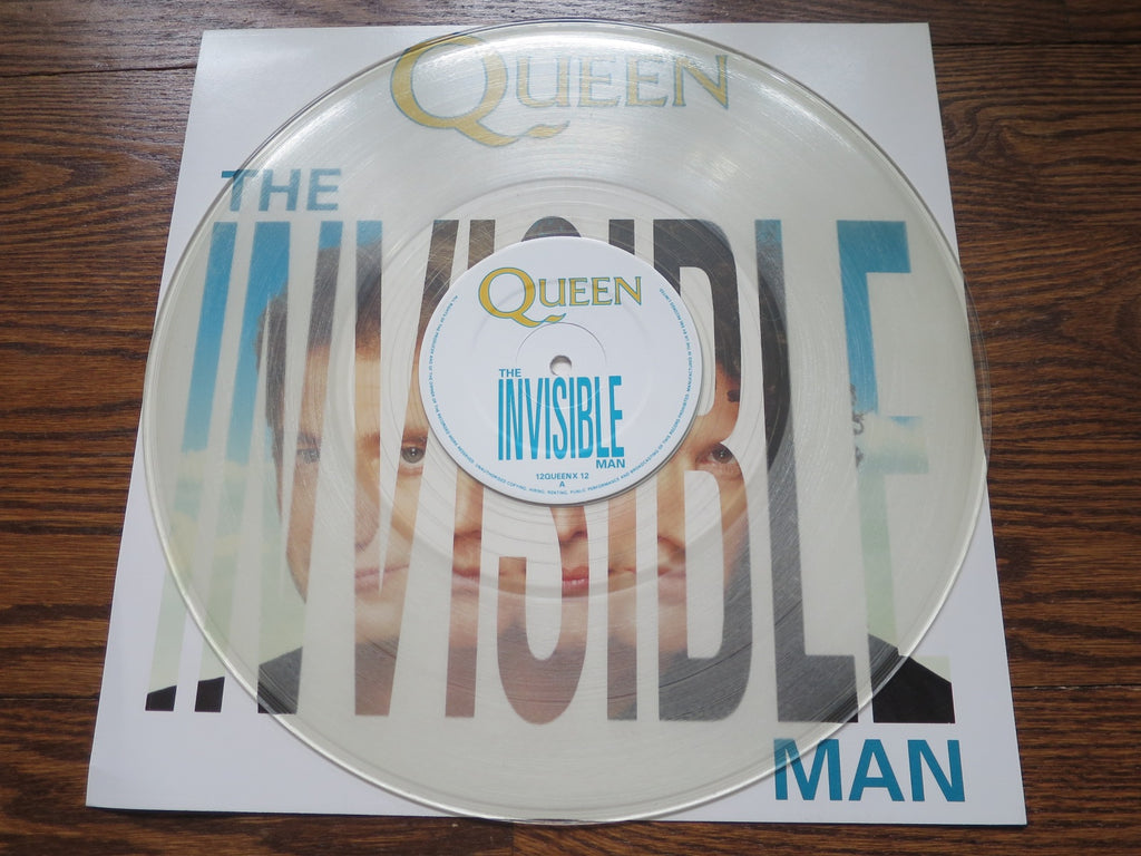 Queen - The Invisible Man (clear 12") - LP UK Vinyl Album Record Cover