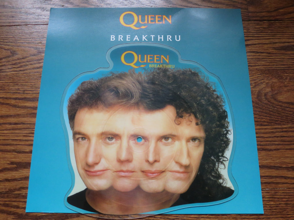 Queen - Breakthru (die-cut 7" picture disc) - LP UK Vinyl Album Record Cover