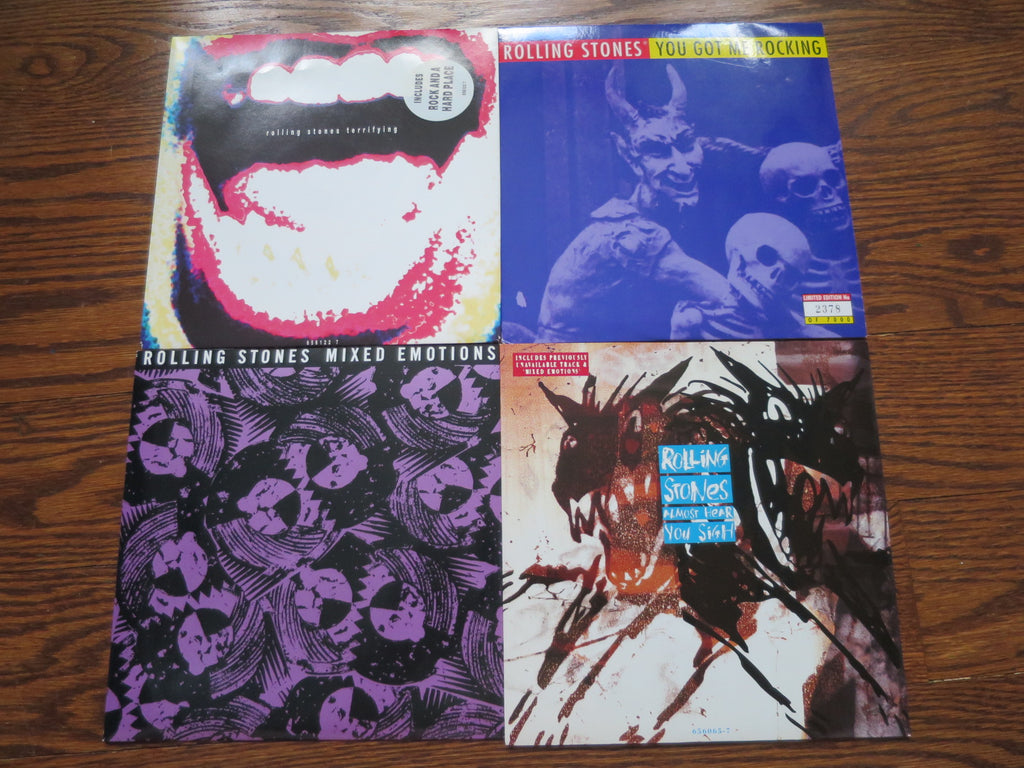 Rolling Stones - Four 7" singles 1989-1994 - LP UK Vinyl Album Record Cover