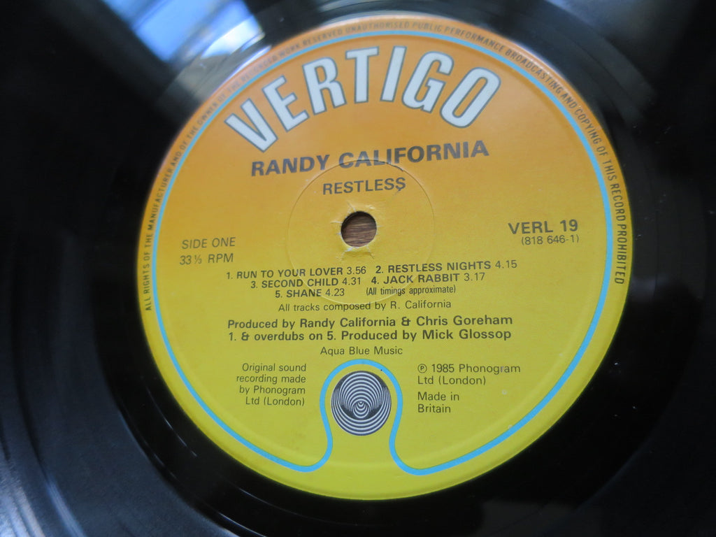 Randy California - Restless – Luke's Records